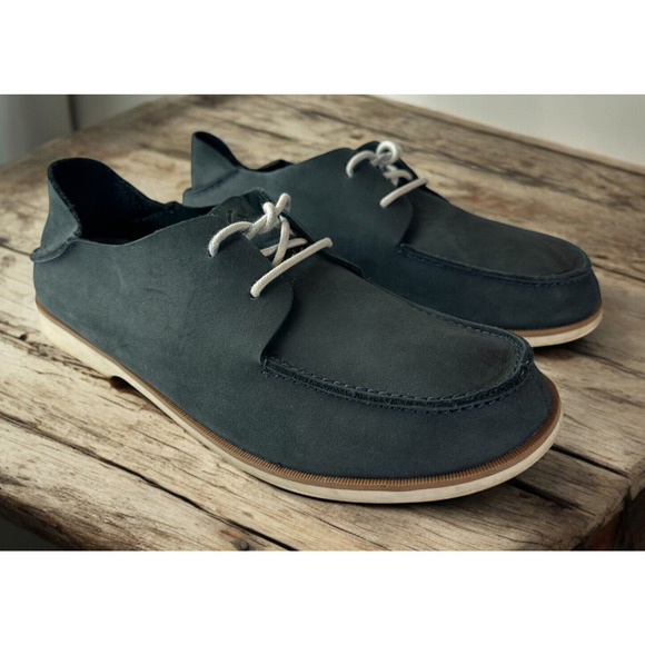 Olukai Holokai Leather Comfort Casual Shoes Carbon Gray Loafer Men's Size 9.5 - Picture 16 of 16